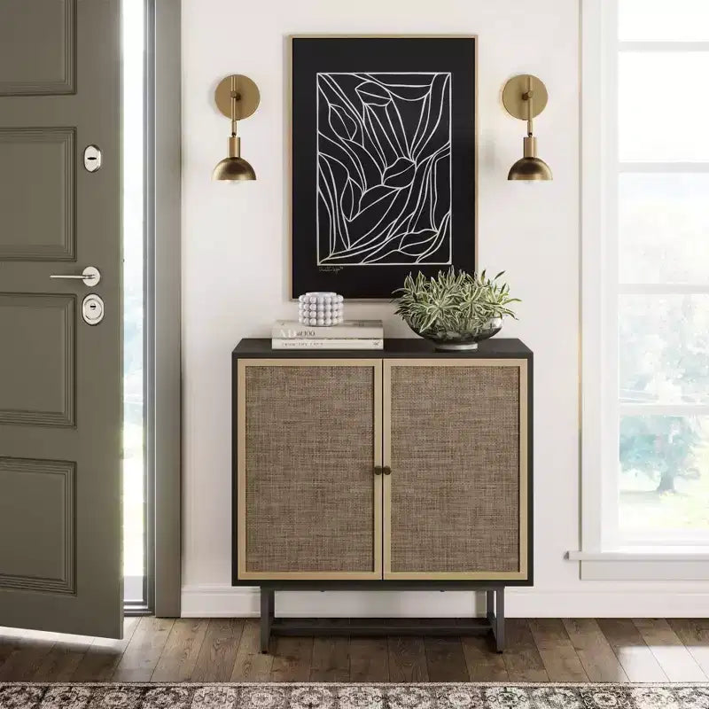armoire de rangement en rotin