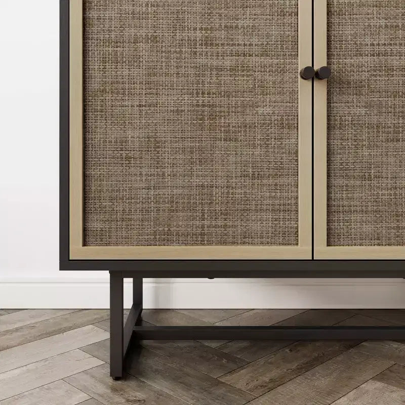armoire de rangement en rotin