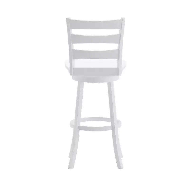 Tabouret de bar pivotant classique en bois à dossier à barreaux