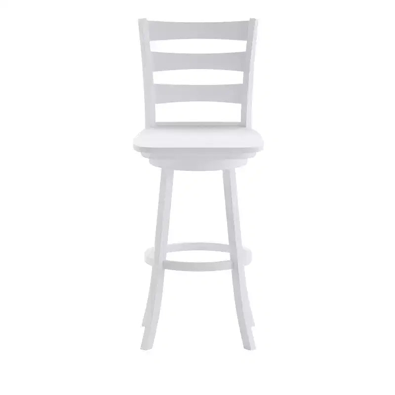 Tabouret de bar pivotant classique en bois à dossier à barreaux