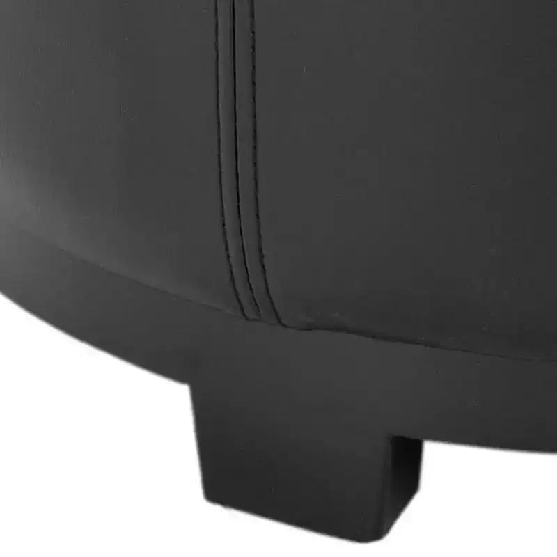 Plateau rond, pouf-repose-pieds