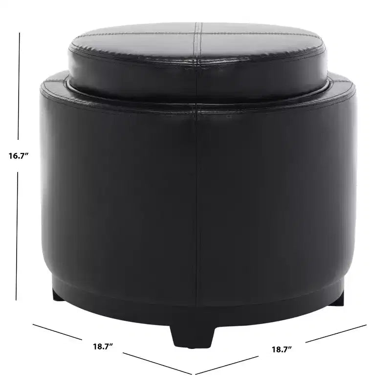Plateau rond, pouf-repose-pieds