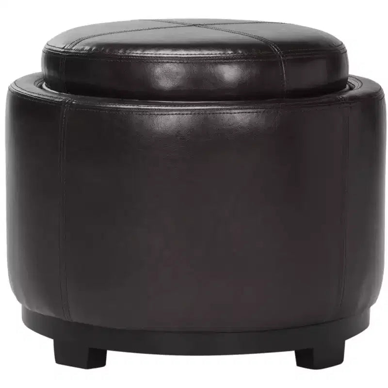 Plateau rond, pouf-repose-pieds