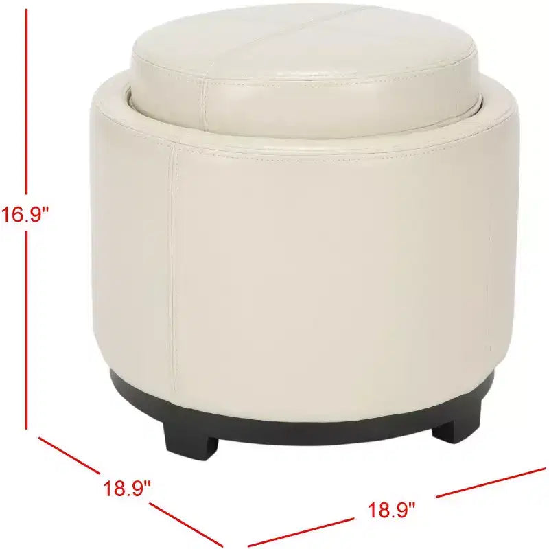 Plateau rond, pouf-repose-pieds