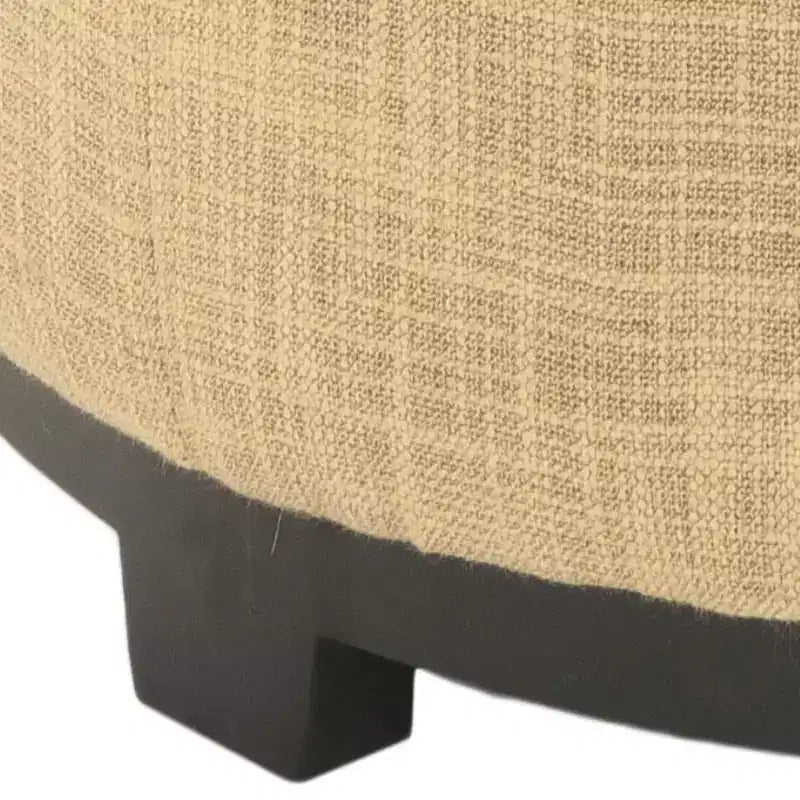 Plateau rond, pouf-repose-pieds
