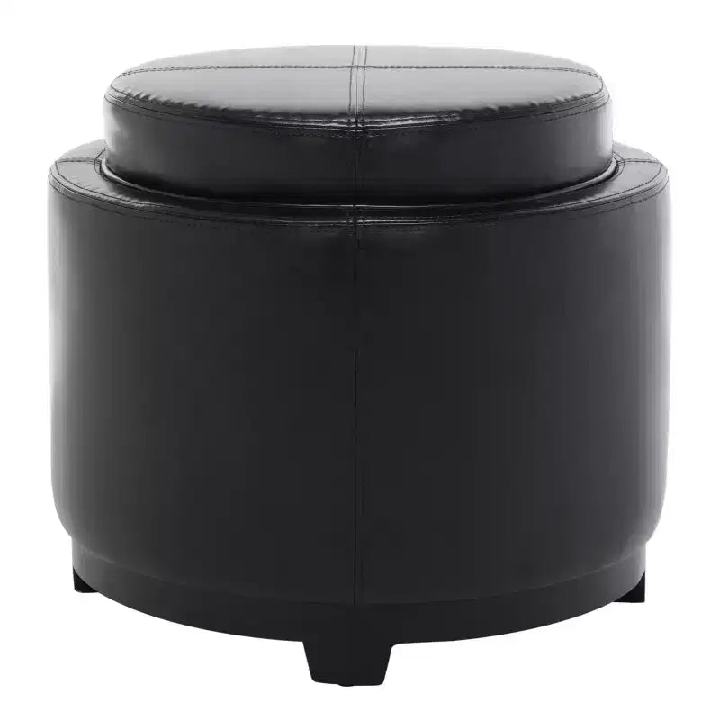 Plateau rond, pouf-repose-pieds