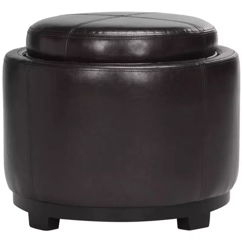 Plateau rond, pouf-repose-pieds