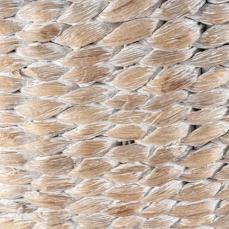 Table d'appoint de rangement tissée à la main en forme de sablier