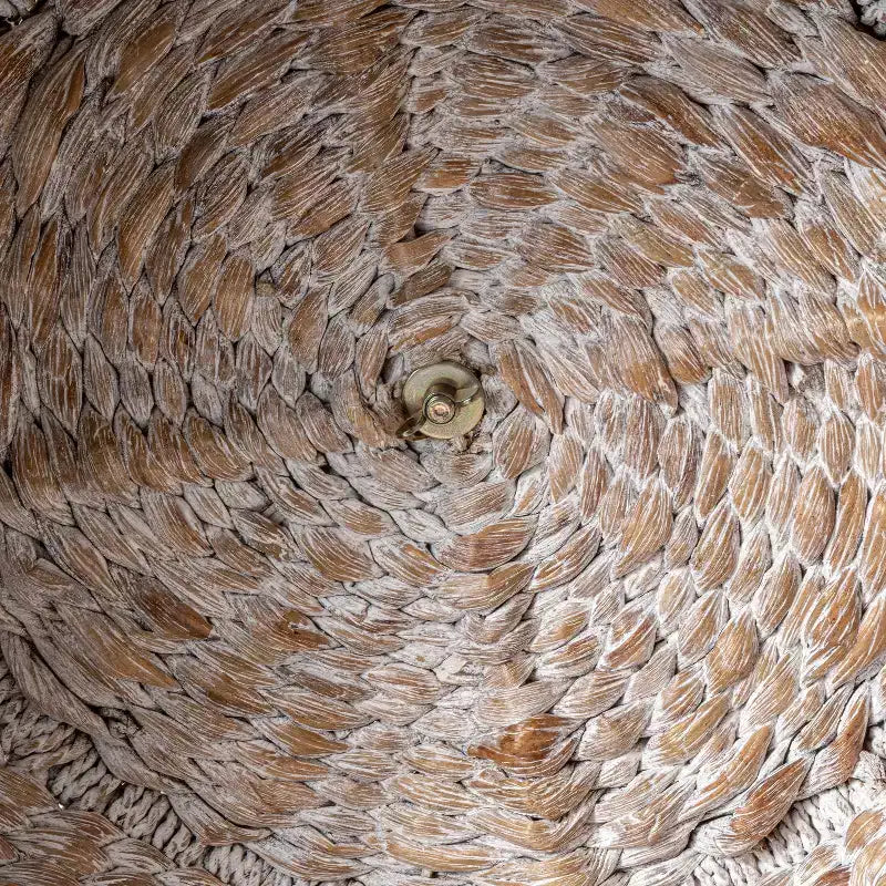 Table d'appoint de rangement tissée à la main en forme de sablier