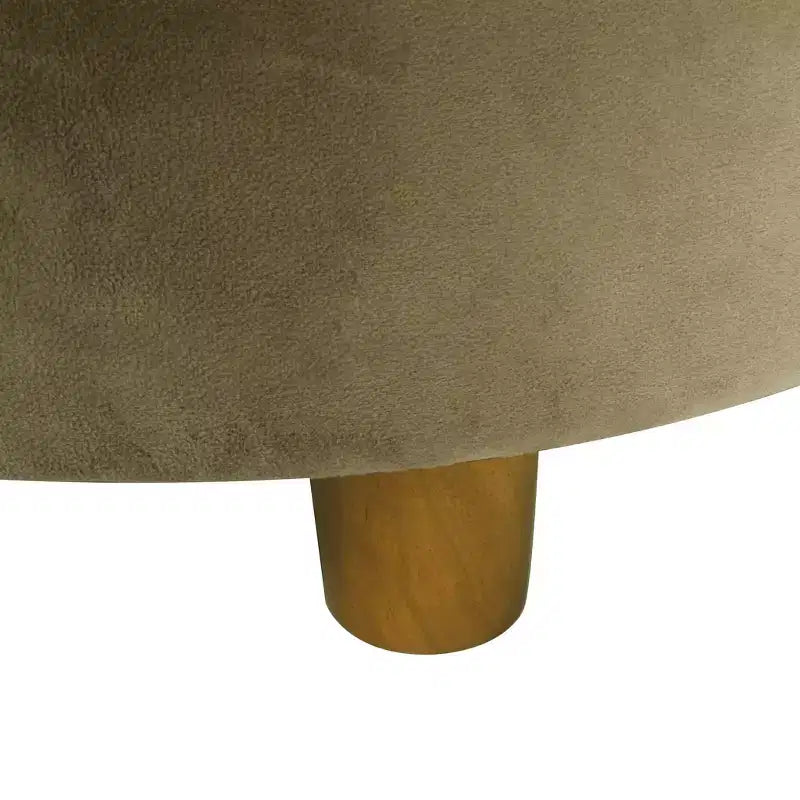Pouffe de rangement rond capitonné