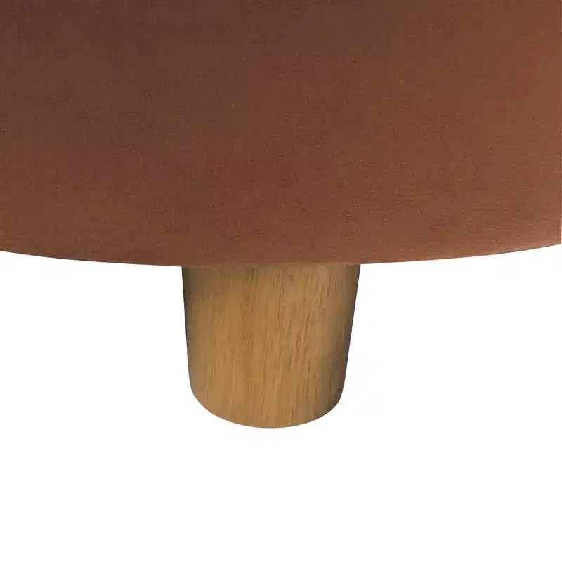 Pouffe de rangement rond capitonné