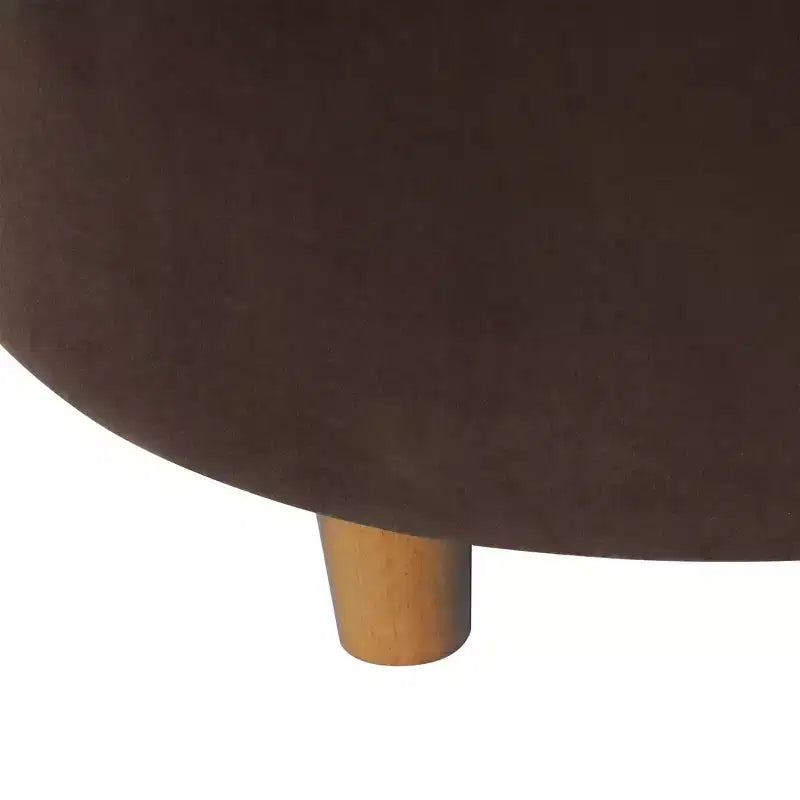Pouffe de rangement rond capitonné