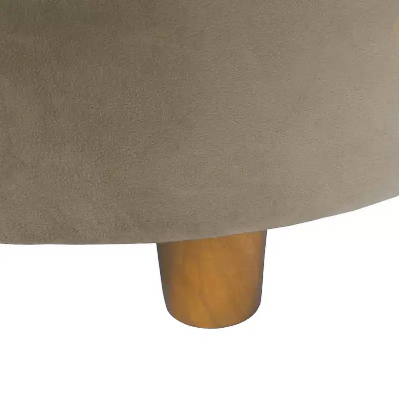 Pouffe de rangement rond capitonné