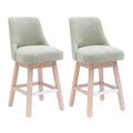 WestinTrends 26 Upholstered Swivel Counter Height Bar Stools (Set of 2) Desert Sage