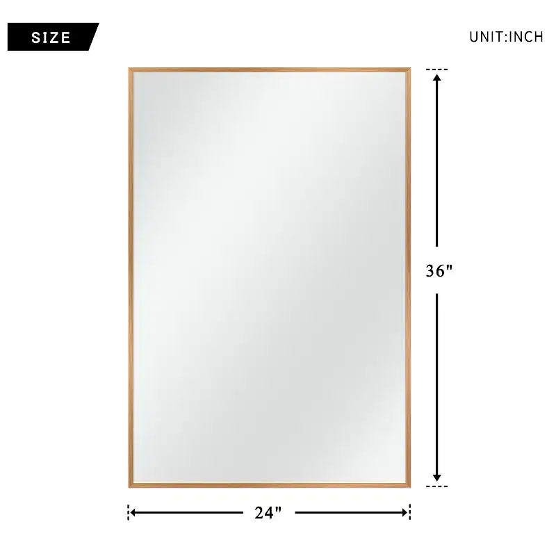 Miroir mural décoratif rectangulaire noir moderne