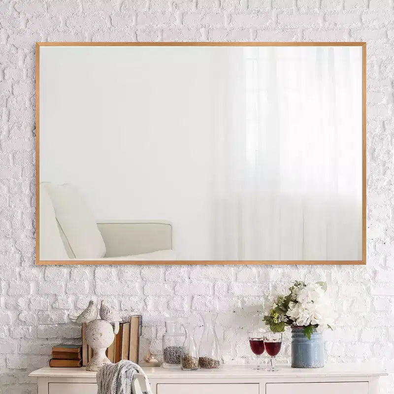 Miroir mural décoratif rectangulaire noir moderne