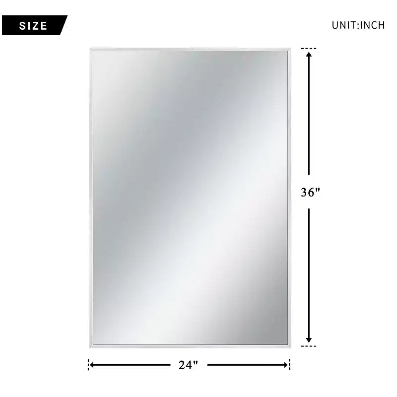 Miroir mural décoratif rectangulaire noir moderne