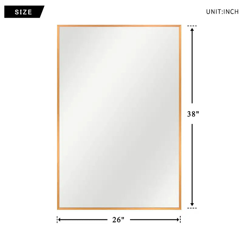 Miroir mural décoratif rectangulaire noir moderne