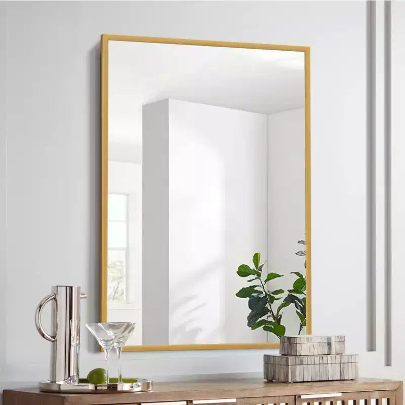 Miroir mural décoratif rectangulaire noir moderne