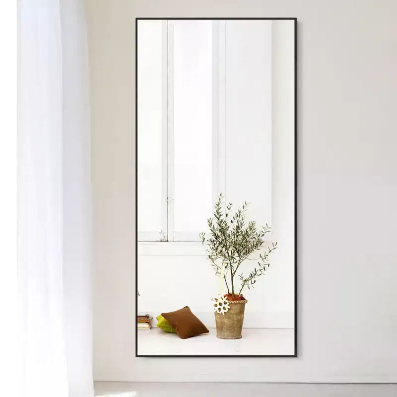 Miroir mural décoratif rectangulaire noir moderne