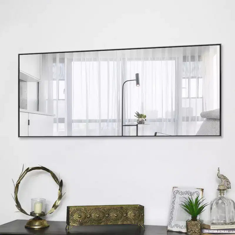 Miroir mural décoratif rectangulaire noir moderne