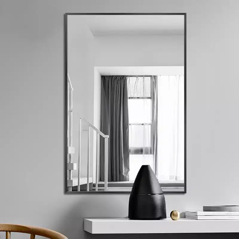Miroir mural décoratif rectangulaire noir moderne
