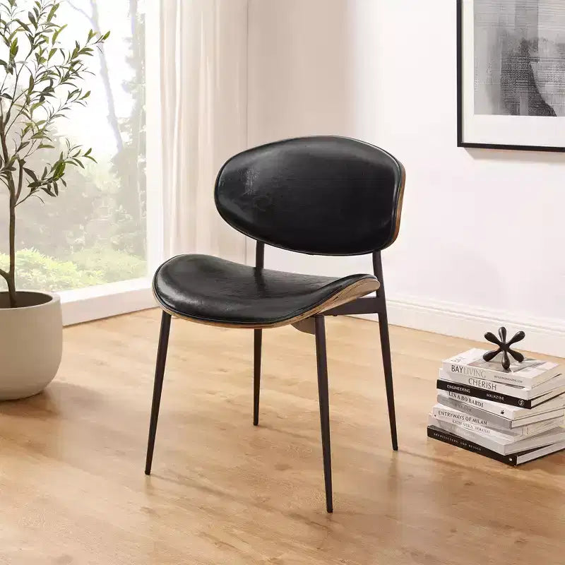 Chaise de salle à manger en peuplier rembourrée