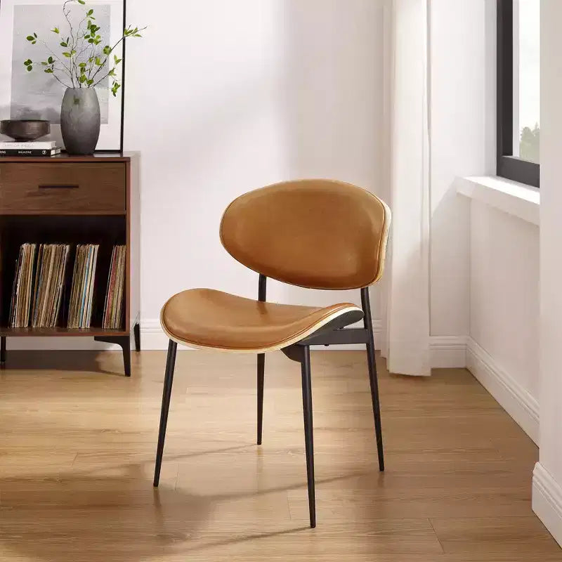 Chaise de salle à manger en peuplier rembourrée