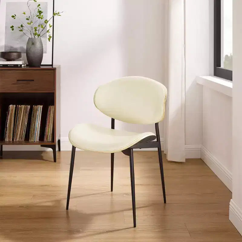 Chaise de salle à manger en peuplier rembourrée