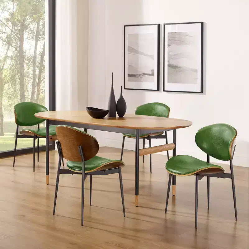 Chaise de salle à manger en peuplier rembourrée