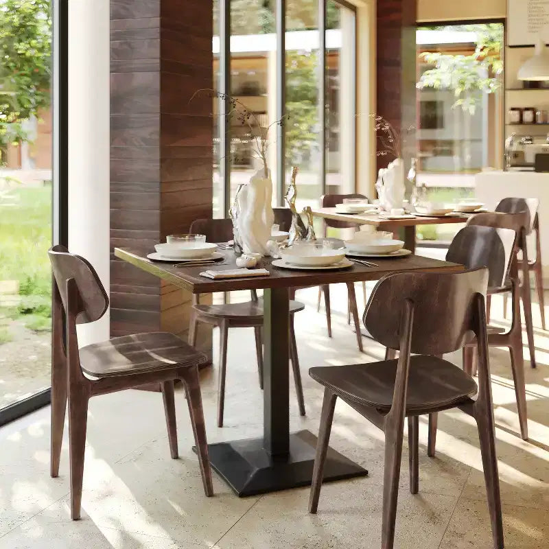 Chaises de salle à manger en bois massif de qualité commerciale