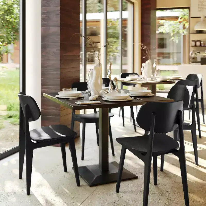 Chaises de salle à manger en bois massif de qualité commerciale