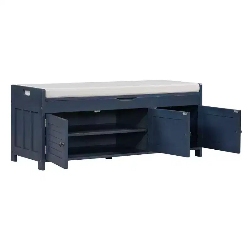 Banc de rangement en bois