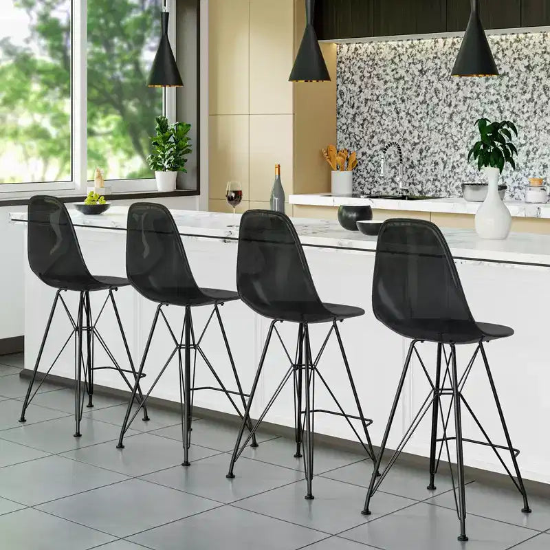 Tabourets de bar en acrylique de style médiéval-moderne