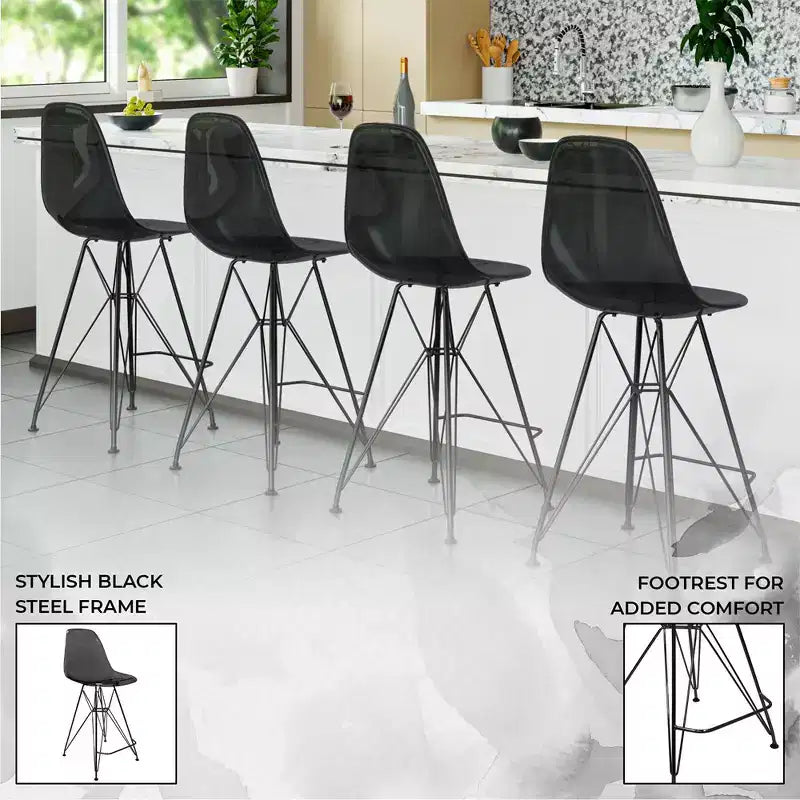 Tabourets de bar en acrylique de style médiéval-moderne