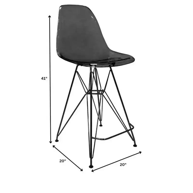 Tabourets de bar en acrylique de style médiéval-moderne