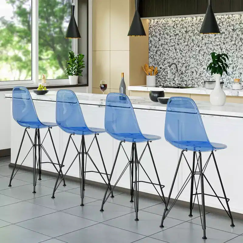Tabourets de bar en acrylique de style médiéval-moderne