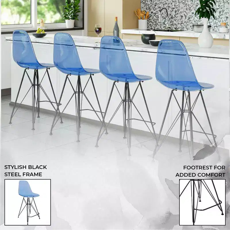Tabourets de bar en acrylique de style médiéval-moderne
