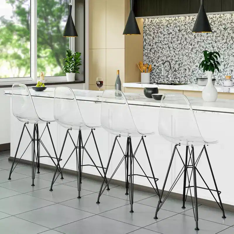 Tabourets de bar en acrylique de style médiéval-moderne