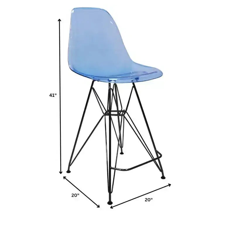 Tabourets de bar en acrylique de style médiéval-moderne