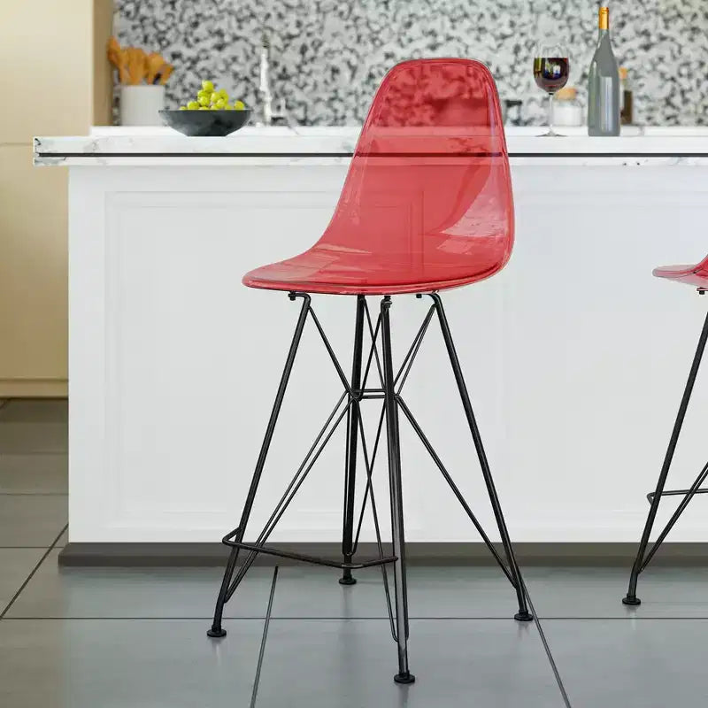 Tabourets de bar en acrylique de style médiéval-moderne