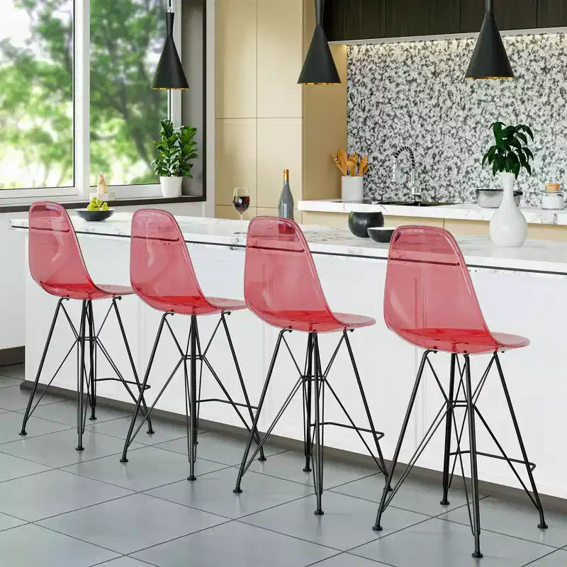 Tabourets de bar en acrylique de style médiéval-moderne