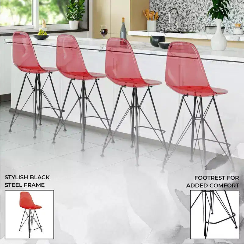 Tabourets de bar en acrylique de style médiéval-moderne