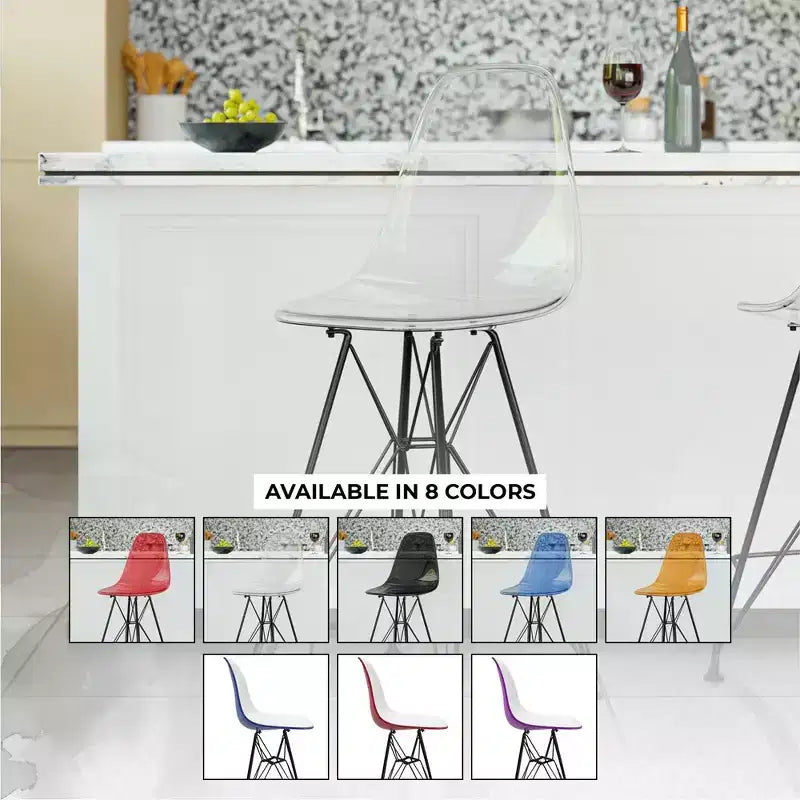 Tabourets de bar en acrylique de style médiéval-moderne