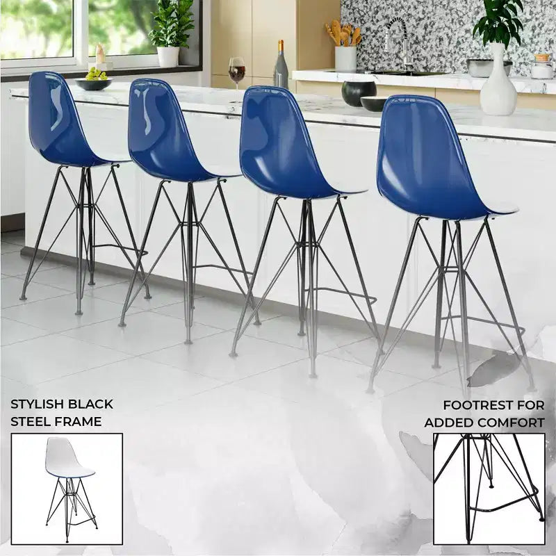 Tabourets de bar en acrylique de style médiéval-moderne