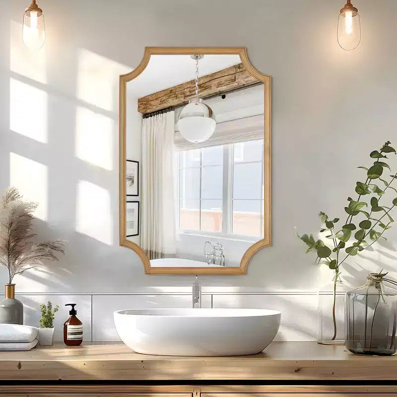 Wooden frame mirror