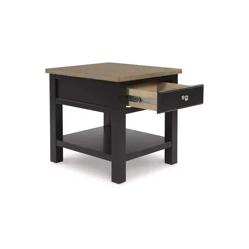 Table de chevet à tiroir unique (marron)