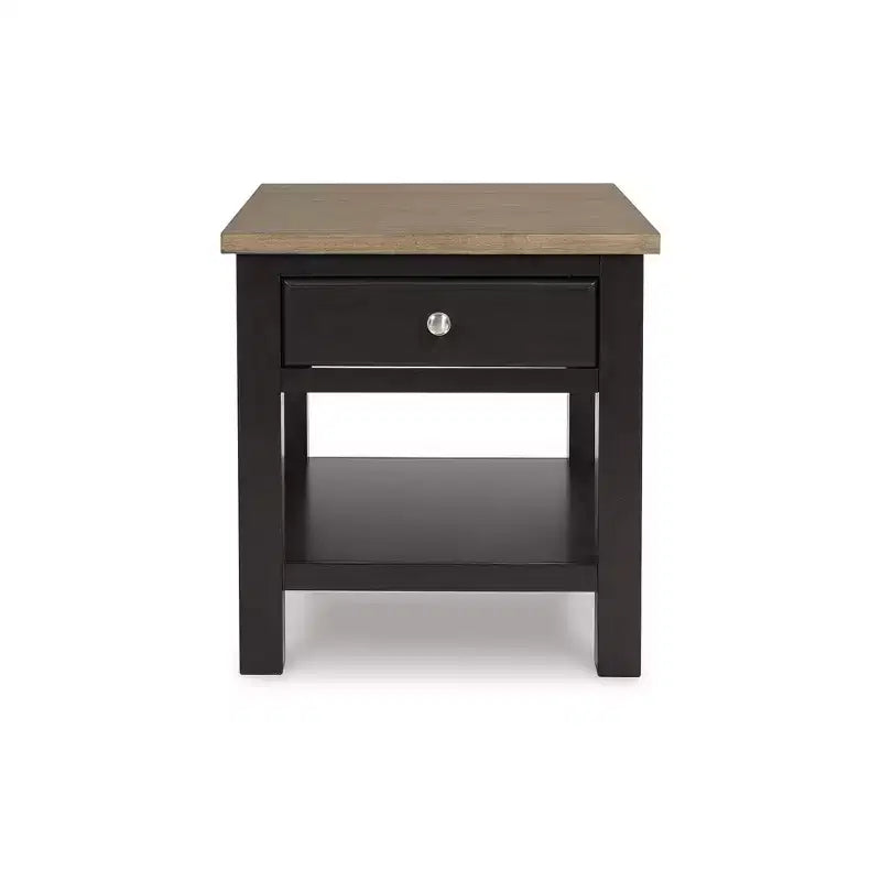 Table de chevet à tiroir unique (marron)