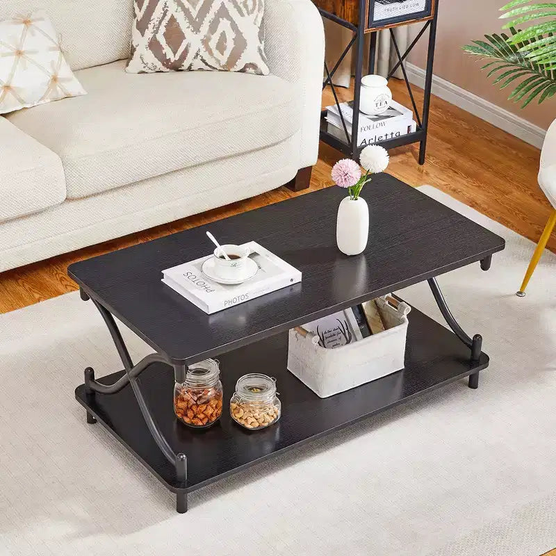 Table basse en bois avec rangement