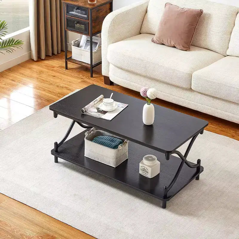 Table basse en bois avec rangement